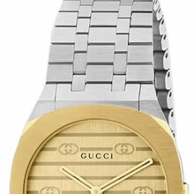Gucci 25h Ya163502 Women's Watch – Gold Dial, Stainless Steel Bracelet