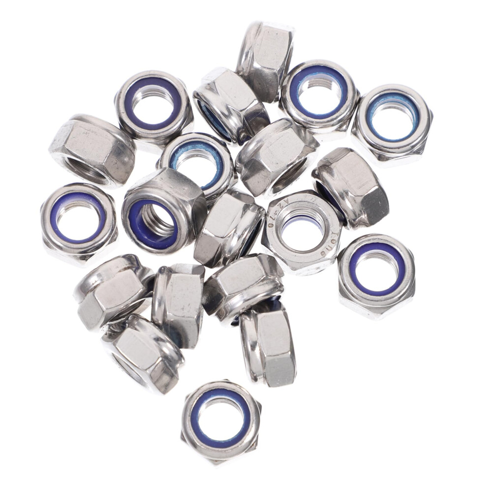 20 Pieces Of Locking Nuts With Hexagon Thread Insert For Secure Fastening, Versatile Applications For Diy Projects. 9426802485486