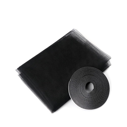 Indoor Insect Fly Mosquito Window Screen Net for Kitchen Window (Black 1.5x2m, 2pcs)