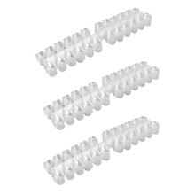3er Pack Klarer Nagellack Farbkarte Anzeige Kurzes Quadratisches Maniküre-Werkzeug DIY