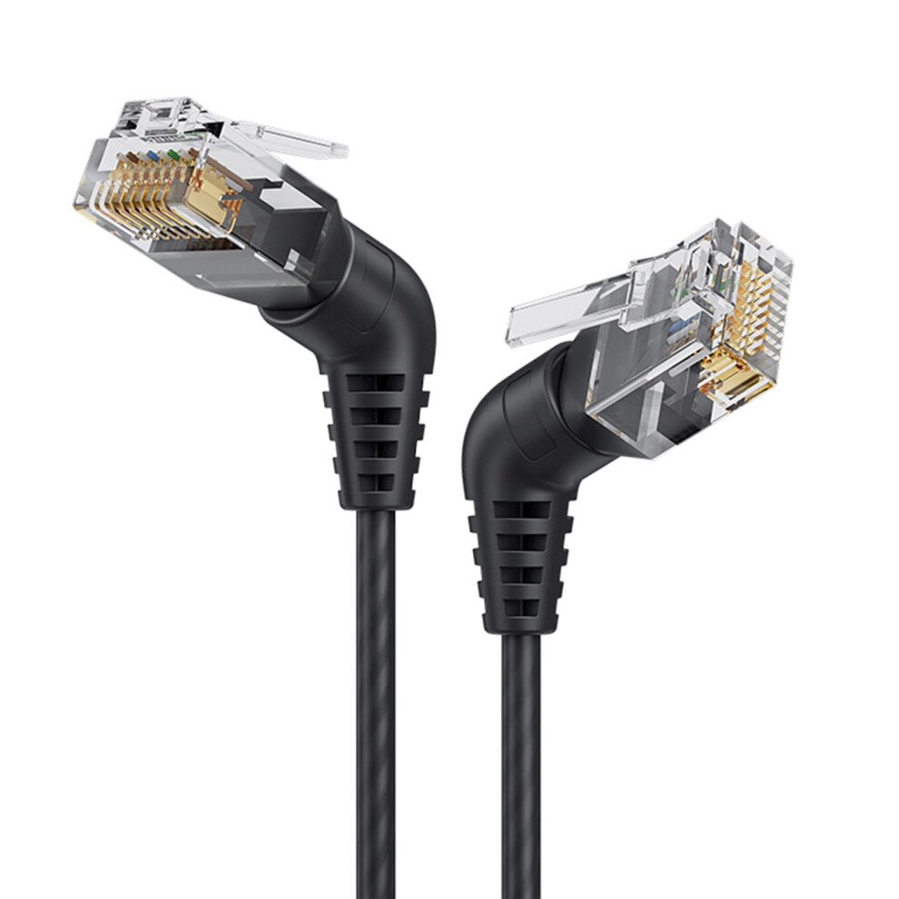 Cat6a Ethernet Cable Rj45 Network Cable 10Gbps 500Mhz 360 Degree Rotatable Connector 50 Cm For Modems Routers Gaming Gold 9199774312752