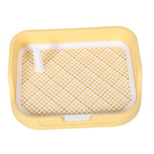 Indoor Puppy Toilet With Removable Mesh Post And Raised Sides, Pee Pad Holder, Splashproof Design For Small Dogs