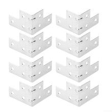 8 Pack Flight Case Corner Protectors 55x40mm Heavy Duty Iron Right Angle Brackets for Speaker Cabinets