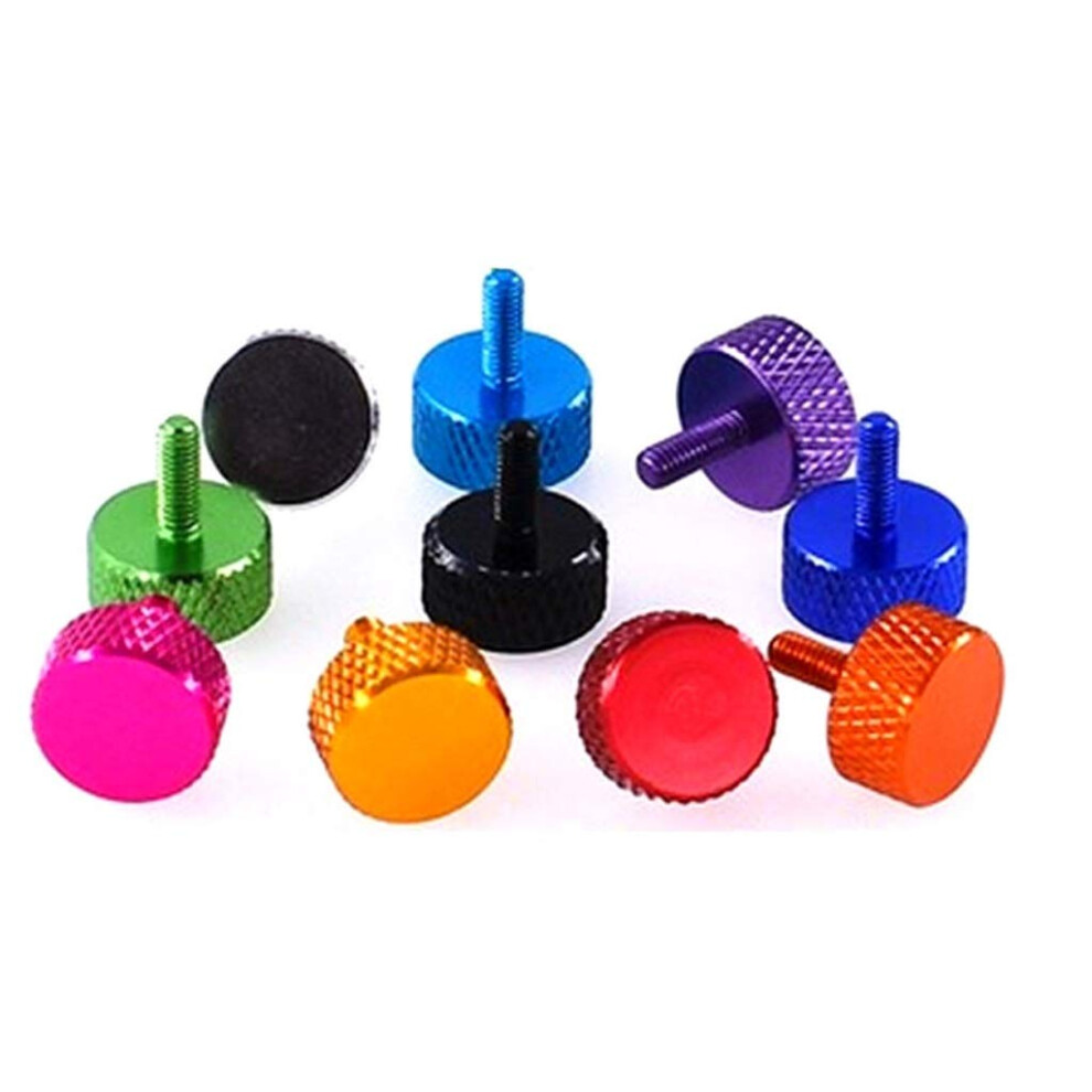 Security Screws, Thumb Screws M3*20 Aluminum Alloy Flat Head For Rc Model (Color: Red) 9426802489521