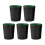 Dice Cup Set 5pcs Black  Leather Comfortable Shaking for Bar Home Party 1