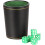 Luxury Cube Cup Set,  Leather Dice Cups with Lid, 5 Pieces, Includes 6 Dice 3