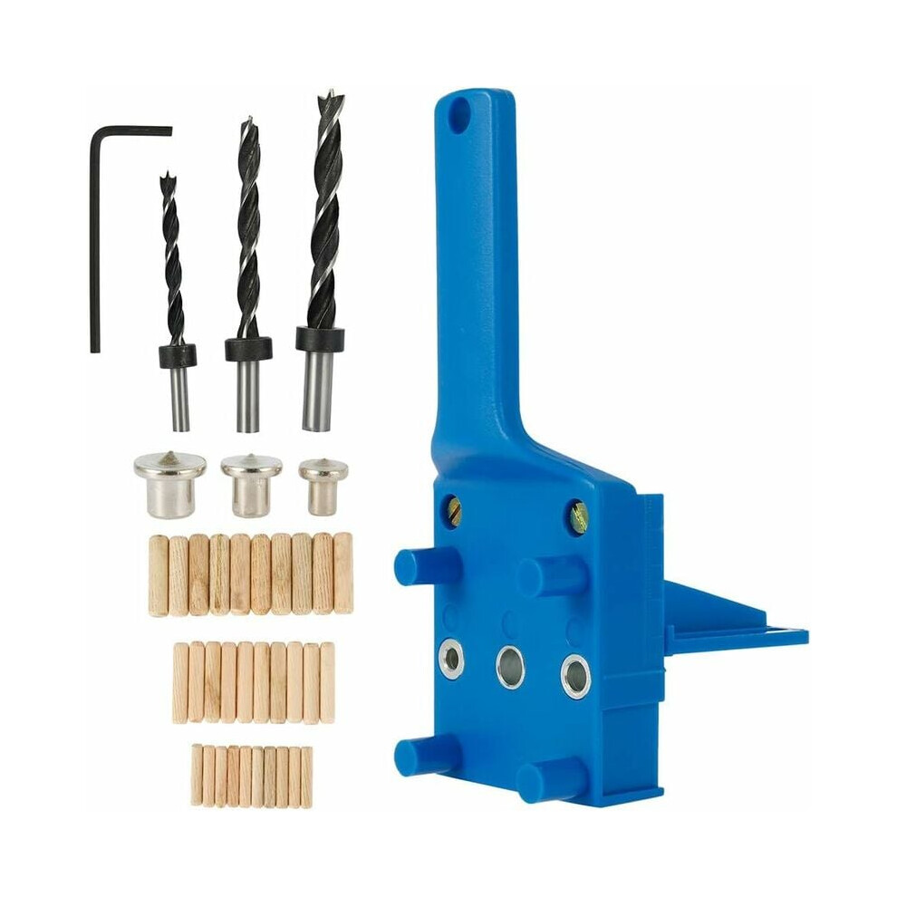 Self-Centering Dowel Jig Kit, Perfect For Precise Woodworking Connections, Accurate Alignment & Dual Edge Stops, Professional Tool For Doweling 9448196393369