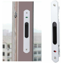 Sliding Door Locks, Patio Door Handle Set with Mortise Pull, Single Hook Lock Mechanism, Corrosion Resistant, Anti-Oxidation, Easy to Install, For