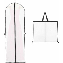 Resor och garderobsanvändning, andningsbara tvättbara brudklänningskläder, non-woven klädskydd, professionellt klädskydd, förvaring av långa