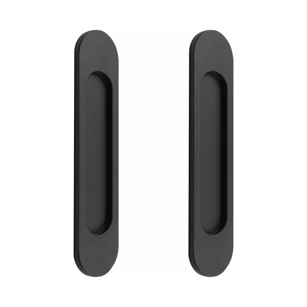 Matte Black Aluminum Alloy Flush Pull, Reliability And Durability Ensured For Various Doors 9340959608201