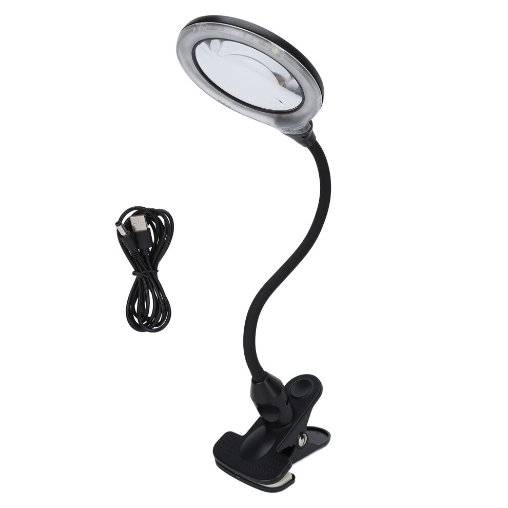 Precision Craftsmanship Partner, Optical Glass Magnifying Lamp with Non-Slip Base, Adjustable LED Lights for Eye-Strain-Free Experience
