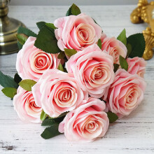 Fleurs artificielles en soie réalistes à longue tige, roses artificielles faites à la main, décoration pour mariage et maison, ne se fanent