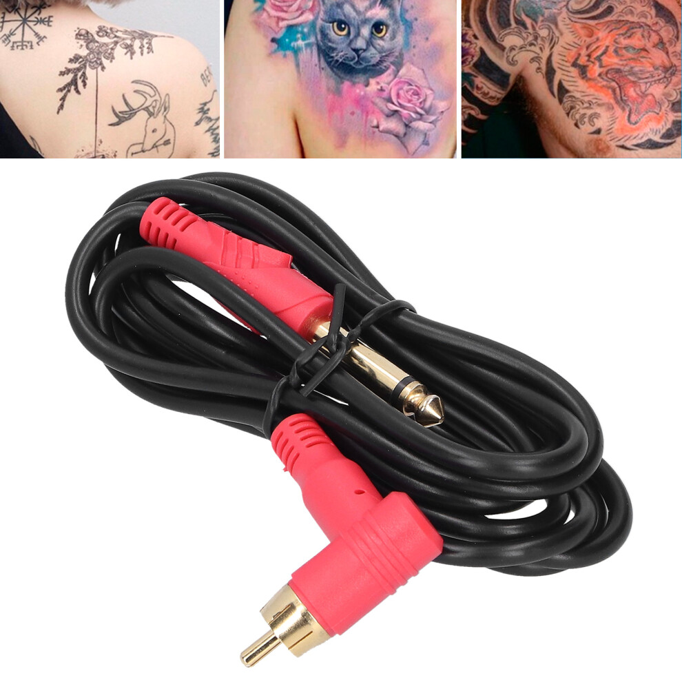 Soft Silicone Tattoo Clip Cord with RCA Plug 2m 78.7in for Power Supply