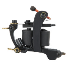 Tattoo Coil Machine Iron Frame Handmade 10 Wrap Coils Shader Liner Pro Grade Equipment for Artists Customizable Settings Strong Magnetic Base High