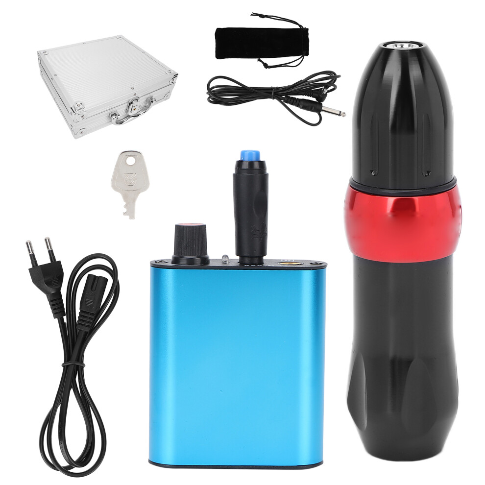 Wireless Tattoo Machine Kit Ergonomic Shape Low Weight Rotary Tattoo Pen With Cartridge Needles Power Supply For Beginners And Artists, High