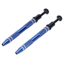 2pcs Alloy Prong Tweezer Jewelry Pickup Tool 11.8cm Bead Catcher