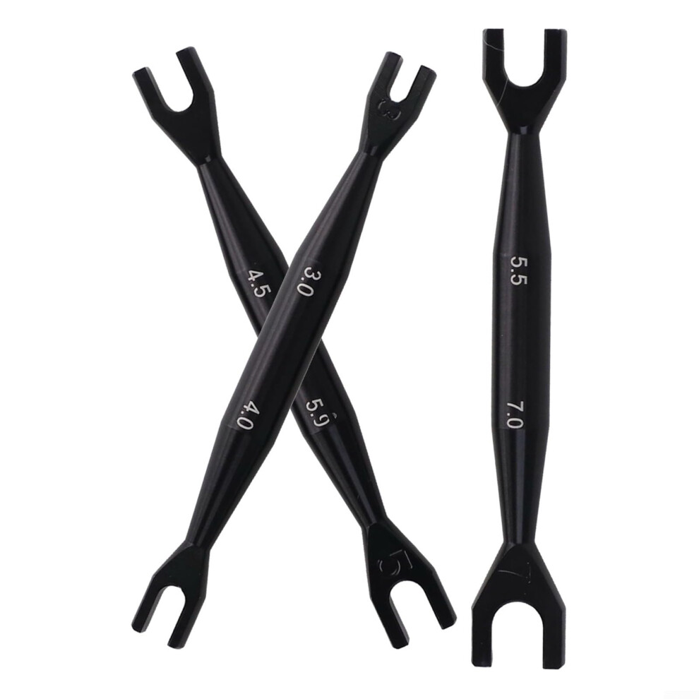 Essential 3 Piece Aluminum Double End Wrench Tool Set For Rc Car Enthusiasts And Hobbyists (Blue) 9426802493498
