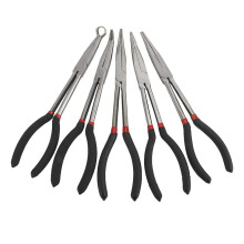 5Piece Set with Long Needle Nose Pliers, 25/45/90Degree, Straight, Bent, OShaped Clamp Pliers