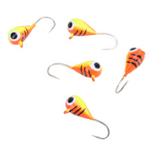 5er Eisfischerei-Jigs-Set, Hochkohlenstoffstahl 5mm Köder für Winter Outdoor