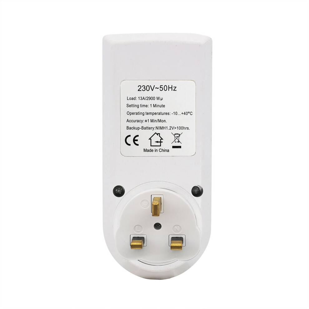 Plug-In Timer Switch Socket Lcd Display Auto On/Off For Appliances 8381371723456