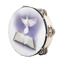 Bible bells, doublerow, tambourine, hand drum, musical instrument, rhythm, percussion, tambourine for adults and children 8 inches Ref: 8720