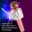Bluetooth Wireless Microphone Karaoke Speaker, Rose Gold, 1800mAh 6