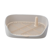 Pets Litter Box Litter Pans Easy Clean Gray Potty Tray for Dogs 40x30x11cm, Durable Toilet Training Solution