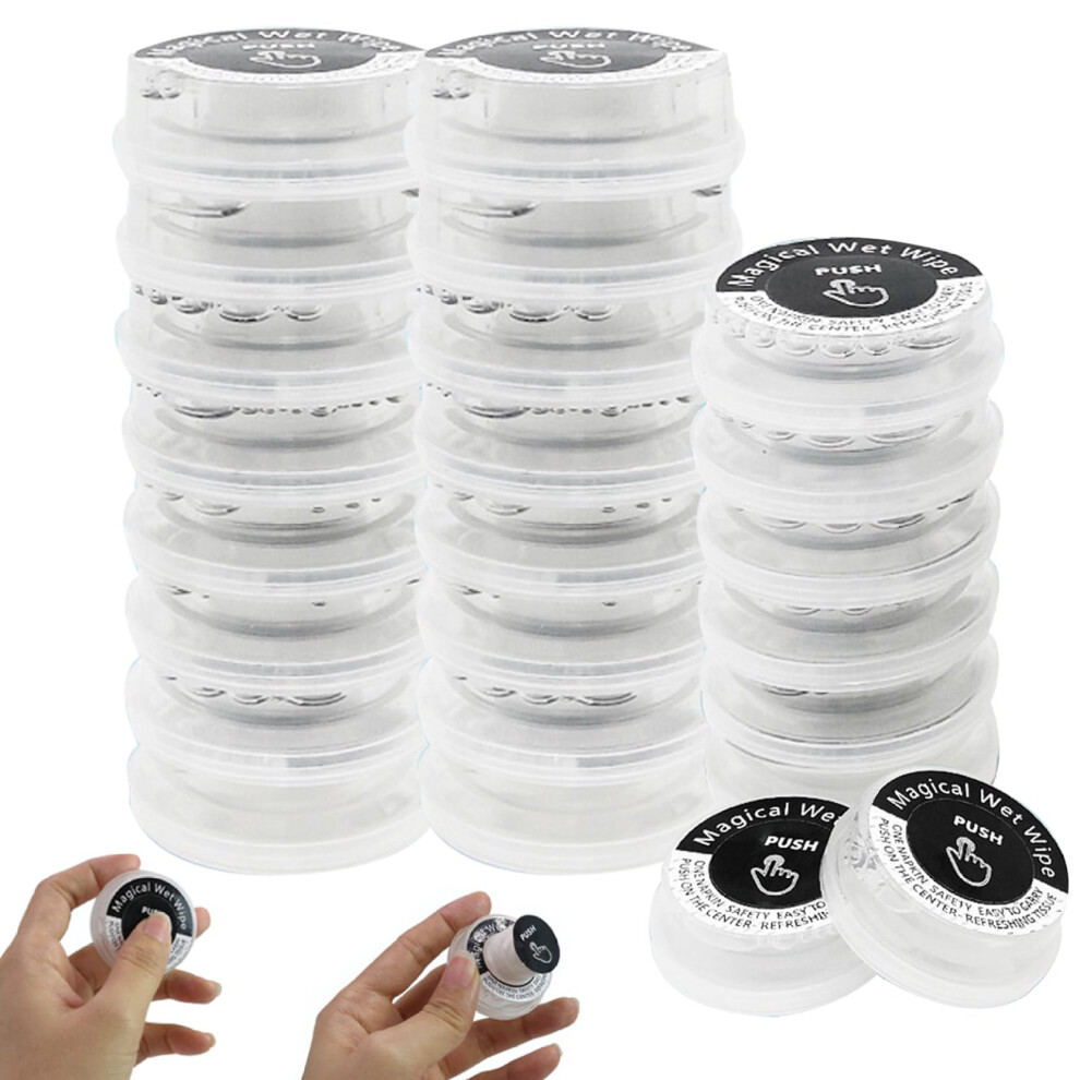Disposable Compressed Cotton Towel, 50 Pieces Mini Hand Towels, Pressed Portable Wet and Dry Wipes, Small Magic Wet Wipes for Travel at Home, Office