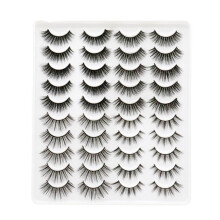 Natural Look False Eyelashes Fluffy Volume Lightweight Vegan Cruelty Free Soft Thin Band Cross Fibre Lash Pack Perfect For Party Decor And Daily Use