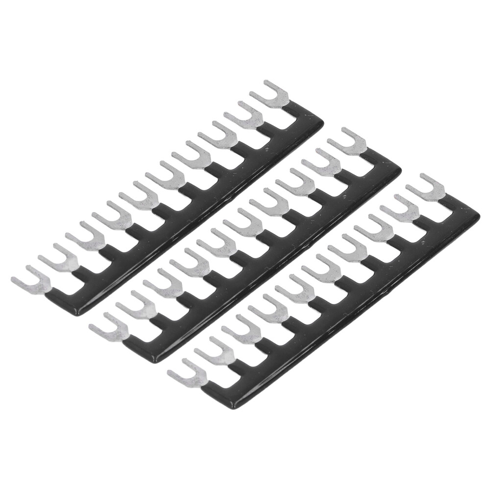 10Pcs Black Fork Type Terminal Strips, 8 Positions, 400V 15A 7901371701929
