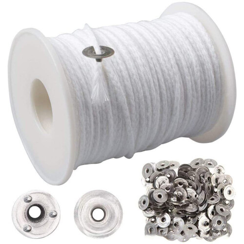 Portable Candle Wick 61m Roll with 2.6mm Base for DIY Candle Making 1