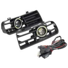1Set Car Grill LED Fog Light Grille Lower Grill with LED DRL Lamp for MK4 1998-2004