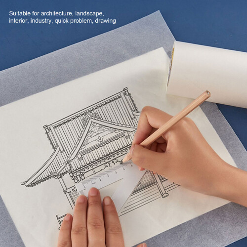 23m White High Transparency Tracing Paper Roll for Sewing & Drafting 1