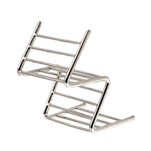 Edelstahl-Tacohalter in V-Form, 6,3x9,5x4,5 cm, 1‑2 Gitter