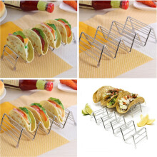 Stainless Steel V-Shaped Taco Holder 6.3x18.5x4.5cm Kitchen Tool