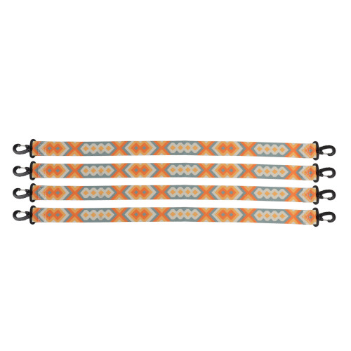 4PCS Snowboard Boot Carrier Strap - Universal Nylon Webbing, 28.7in, Yellow/Blue