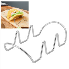 Stainless Steel U-Shaped Taco Shell Rack, 3 Grid, Food Grade