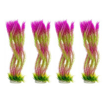 Realistic Water Grass Aquarium Decoration Simulation Water Plant For Fishtanks And Fish Shelter 4 Pack Green Purple