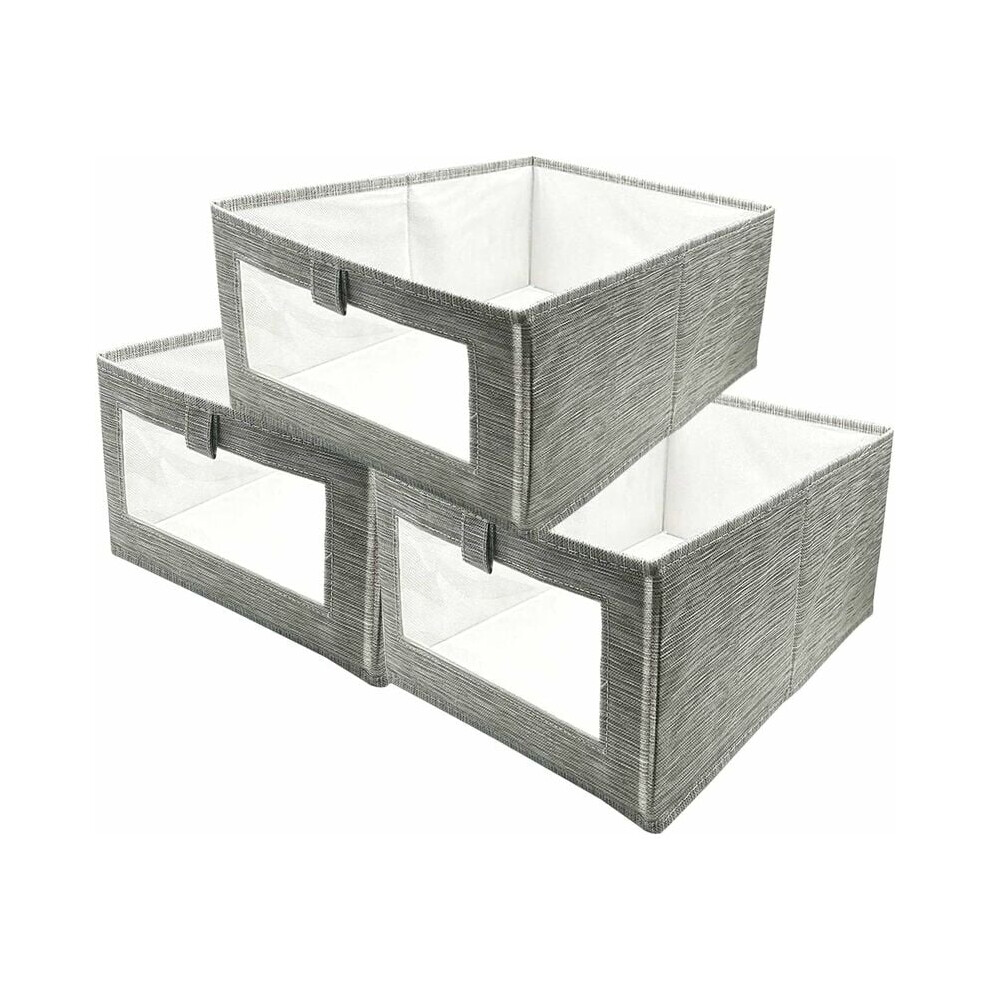 Fabric Storage Cubes, Closet Organizer With Foldable Design, Sturdy Handles For Easy Carrying, Non-Woven Fabric Eco-Friendly Material, Transparent 9405630060362