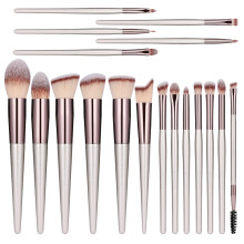 Pinceaux de maquillage essentiels, fibres synthétiques douces pour la peau, lot de 15, pour une application de maquillage naturelle et impeccable.