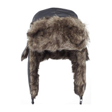 Wintermütze für Outdoor-Abenteuer, Trappermütze mit Ohrenklappen und Kunstfellfutter, wetterfester Außenschicht, warme Wintermütze zum