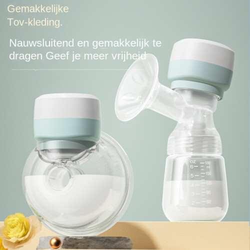 ([Pp] Wit Groen Engels) Draagbare elektrische borstpomp 2