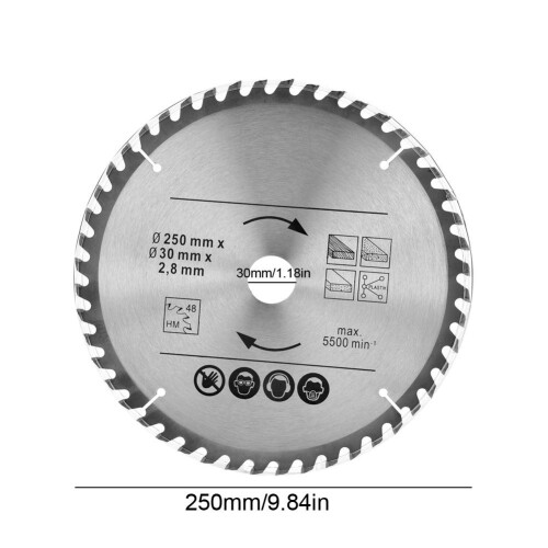 Versatile Use Circular Saw Blade, 250mm Multi-function TCT For Wide Application Range 2