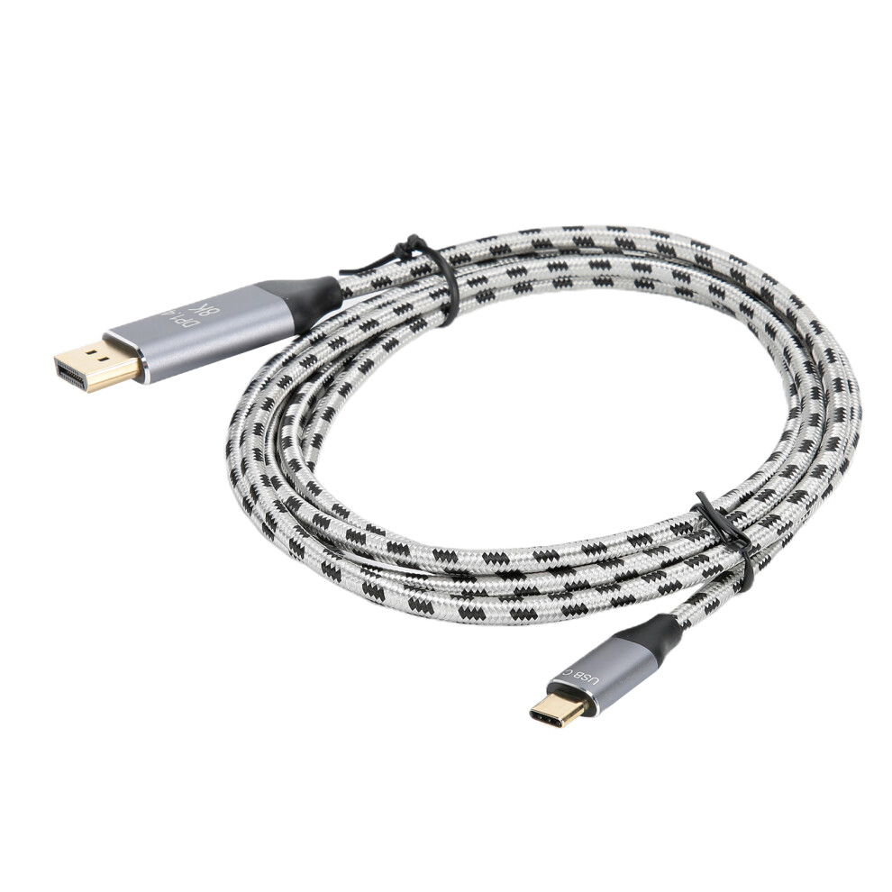 Visually Lossless Encoding Displayport Cable 2 Meter, Supports High Resolution & Uncompressed Audio, Deep Color Depth & Forward Error Correction, Hdr 9147006854051