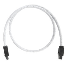 SATA III Data Extension Cord High Density Sleeving, 8 Core 7 Pin Elbow Connector Cable For Faster Transfer Speeds With Precision Molded Connectors