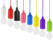Luz de cordão com alimentação por bateria, iluminação ambiente decorativa, portátil, com interruptor de cordão ajustável, luz de emergência,