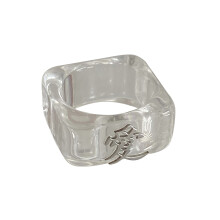 Chinese Love Word Ring for Women Men Korean Niche Design Trend