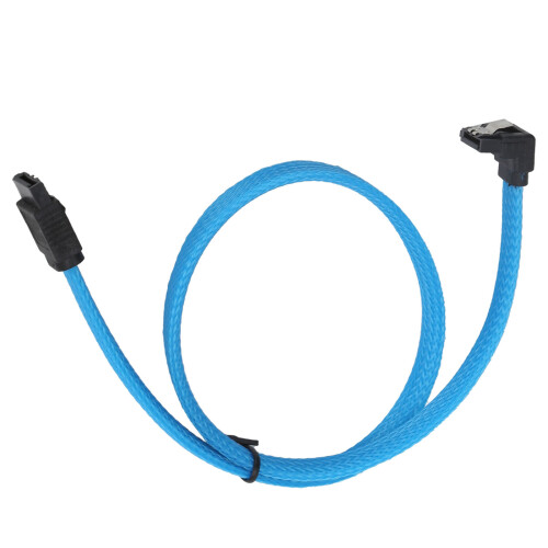 SATA Cable for Hard Drive Right Angle Connector 6Gbps Data Transfer Speed Tangle-Free Design Locking Latch Backward Compatible Thin SATA Cable Easy 2