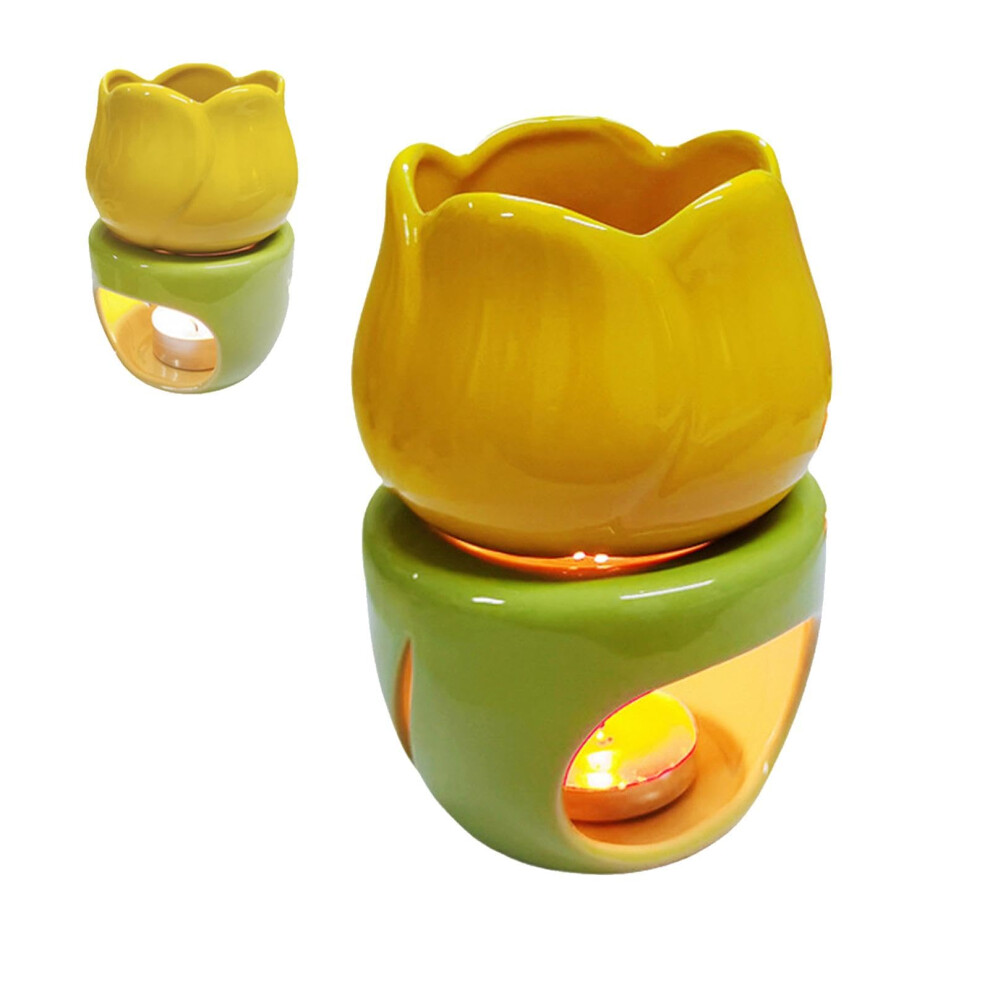 Wax warmer for soft wax, stylish flower candle diffuser, floral aromatherapy heater