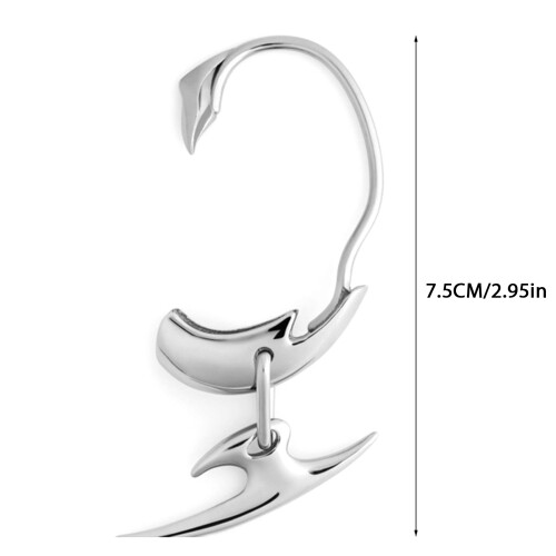 Boucles d'oreilles à Clip avec pendentif poignard, sans perçage, 1